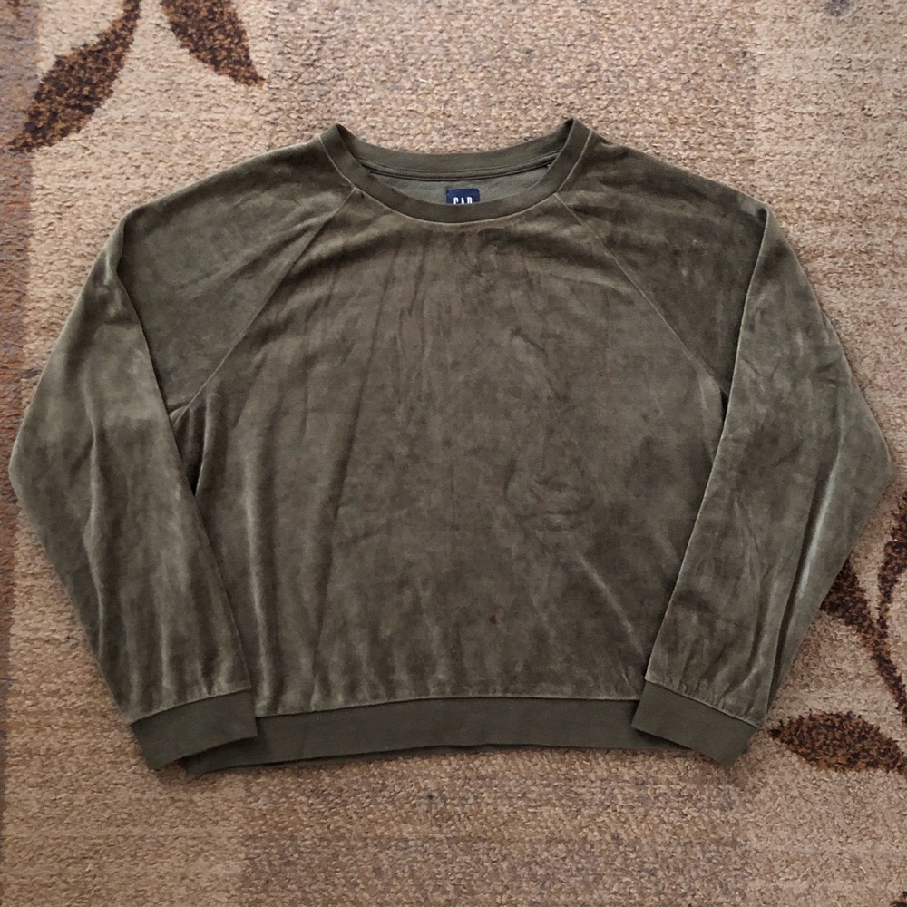 OLD NAVY Velvet Crewneck Sweater